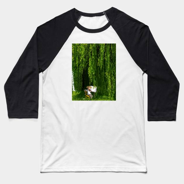 Willow Tree Baseball T-Shirt by javalidesign